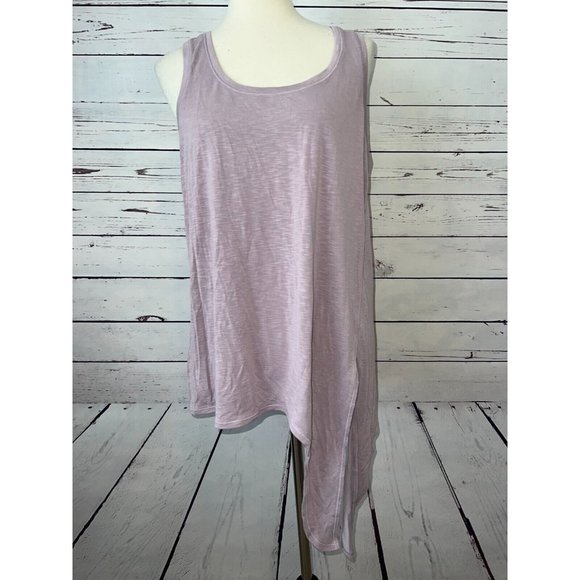 Calia sleeveless Top Shirt Medium Tee T-Shirt WAX31213 Side Tie Purple Active - Picture 2 of 9
